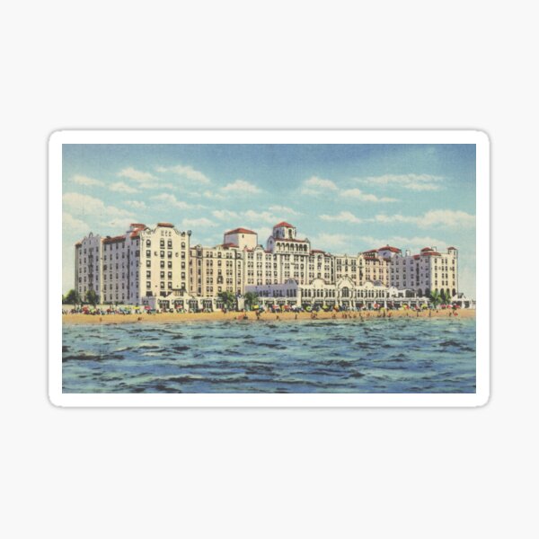 Item preview, Seaside Hotel - 20th Century Vintage Hotel Postcard 1900-1910 designed and sold by Golden Age Prints.