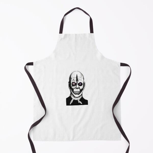 Item preview, black and white zombie with bloodshot blue eyes. designed and sold by promptjunkiedesigns.