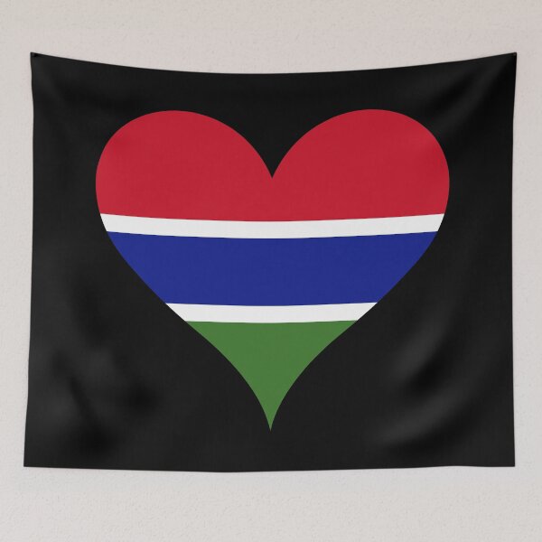 Item preview, Gambia Heart Flag - Gambian Pride & Love designed and sold by NTGUILTY.
