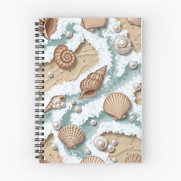 Item preview, sea waves, sand, pearl, shells pattern design  designed and sold by Creativveworrld03.