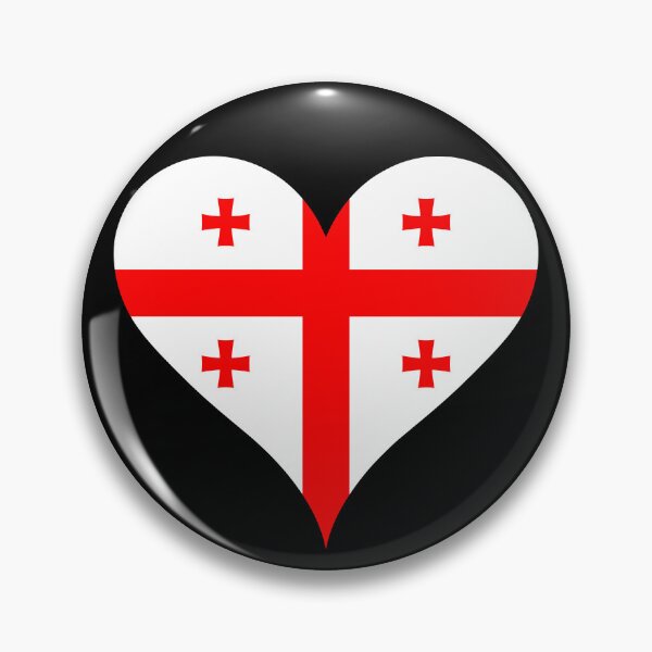 Item preview, Georgia Heart Flag - Georgian Pride & Love designed and sold by NTGUILTY.