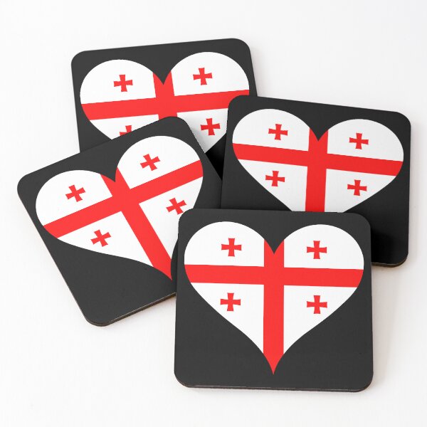 Item preview, Georgia Heart Flag - Georgian Pride & Love designed and sold by NTGUILTY.
