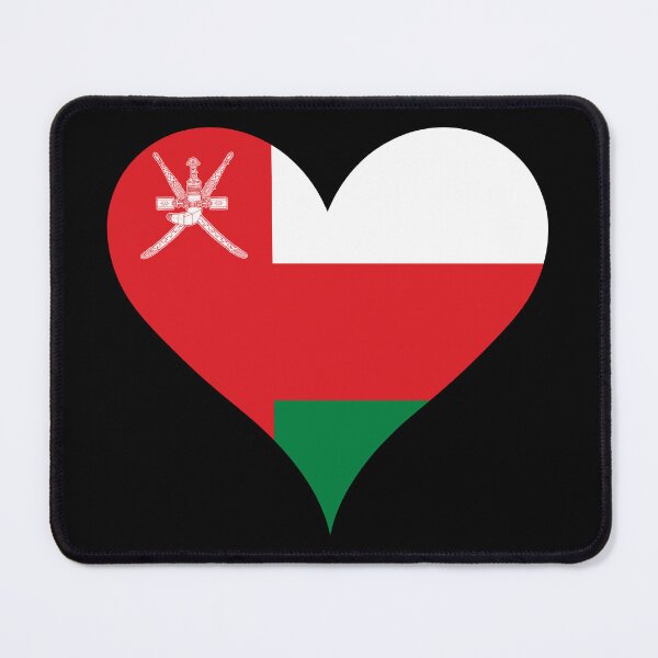 Item preview, Oman Heart Flag - Omani Pride & Love designed and sold by NTGUILTY.