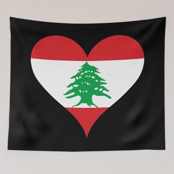 Item preview, Lebanon Heart Flag - Lebanese Pride & Love designed and sold by NTGUILTY.