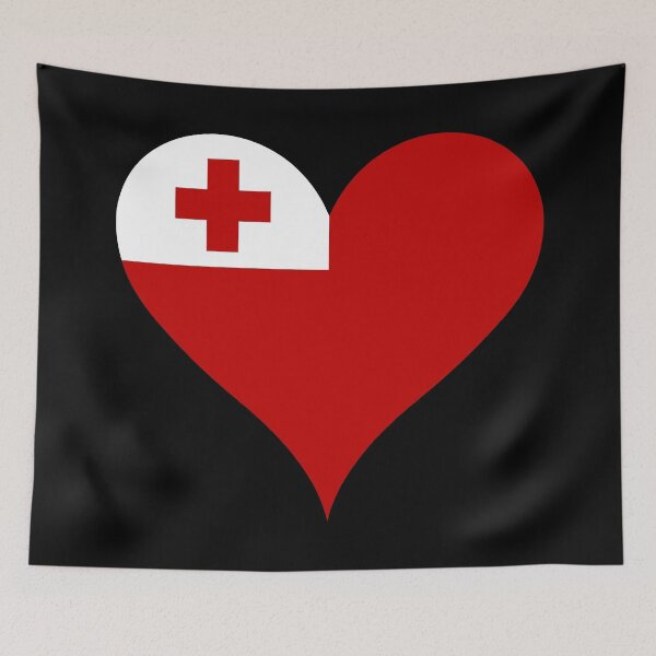 Item preview, Tonga Heart Flag - Tongan Pride & Love designed and sold by NTGUILTY.