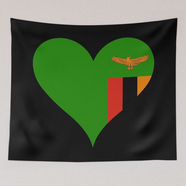 Item preview, Zambia Heart Flag - Zambian Pride & Love designed and sold by NTGUILTY.