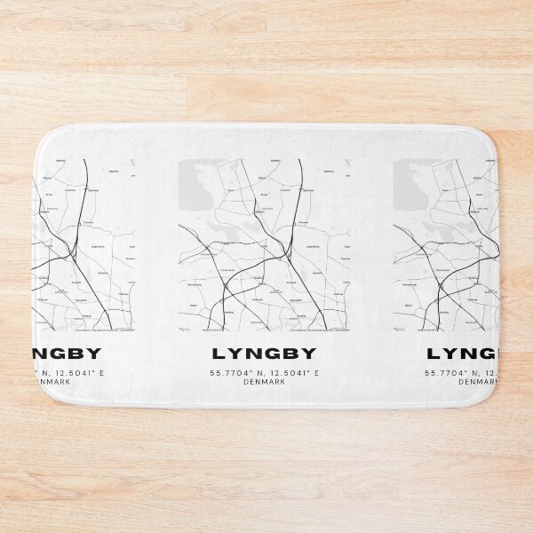 Item preview, Lyngby City Stamp Poster – Denmark Travel Collection designed and sold by RM-Journey.