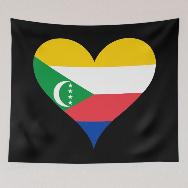 Item preview, Comoros Heart Flag - Comorian Pride & Love designed and sold by NTGUILTY.