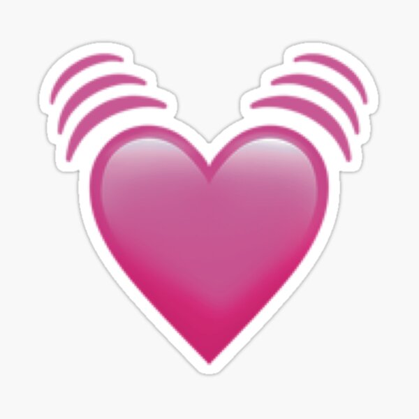 Minimalist Gay Heart Emoji Art - Gay Pink Heart - Romantic Aesthetic Design - Joshua & Jessica Sticker