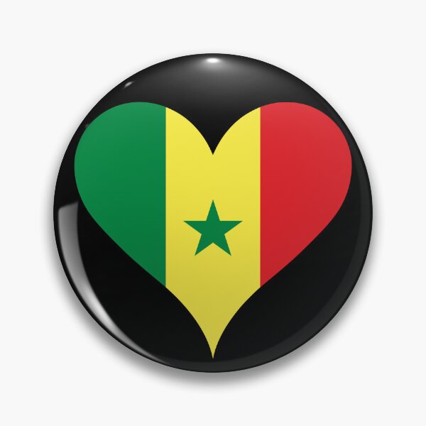 Item preview, Senegal Heart Flag - Senegalese Pride & Love designed and sold by NTGUILTY.