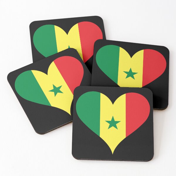 Item preview, Senegal Heart Flag - Senegalese Pride & Love designed and sold by NTGUILTY.