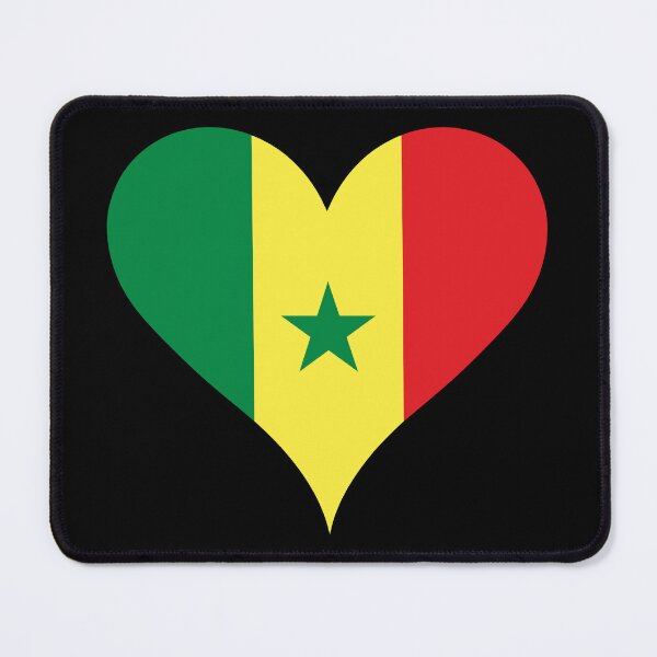 Item preview, Senegal Heart Flag - Senegalese Pride & Love designed and sold by NTGUILTY.