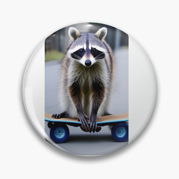 Item preview, cute raccoon riding a skateboard, designed and sold by promptjunkiedesigns.