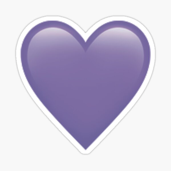 Minimalist Purple Heart Emoji - Purple Heart - Romantic Aesthetic Design - Joshua & Jessica Sticker