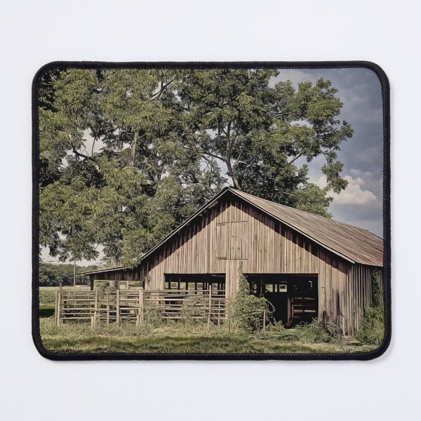 Item preview, Deep South timeless charm and rustic beauty of the American countryside with this stunning print of an old weathered barn, nestled amongst lush green foliage under a captivating sky. designed and sold by Crobin1961.