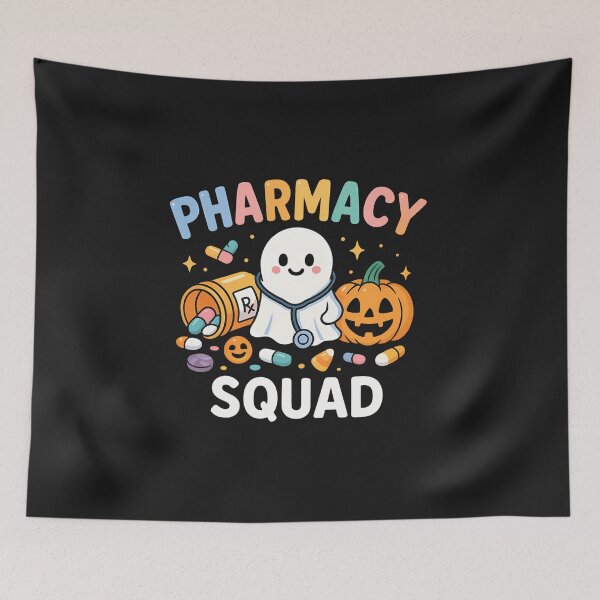Item preview, Pharmacy Squad Cute Ghost Pumpkin Pharmacist Tech Halloween  designed and sold by diyoor.