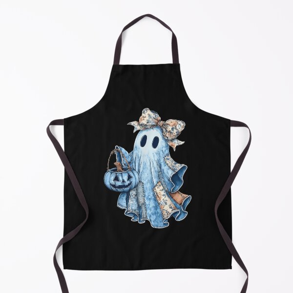 Item preview, Preppy Denim Floral Fall Ghost Boo Denim Patchwork Ghost designed and sold by diyoor.