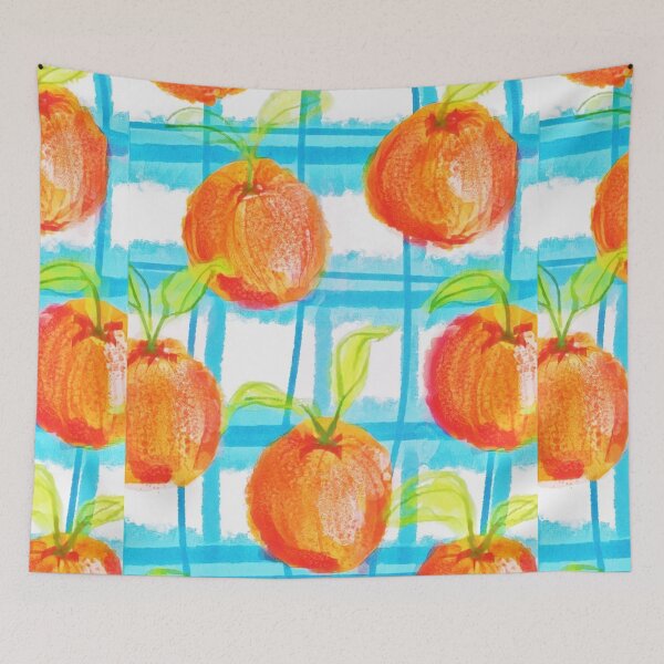 Item preview, Oranges on tablecloth designed and sold by art-lorien.
