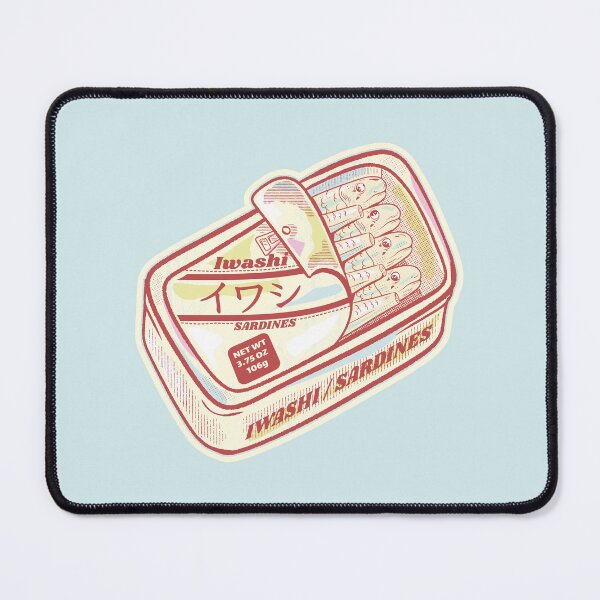 Item preview, Iwashi Tin of sardines with Japanese text designed and sold by piedaydesigns.