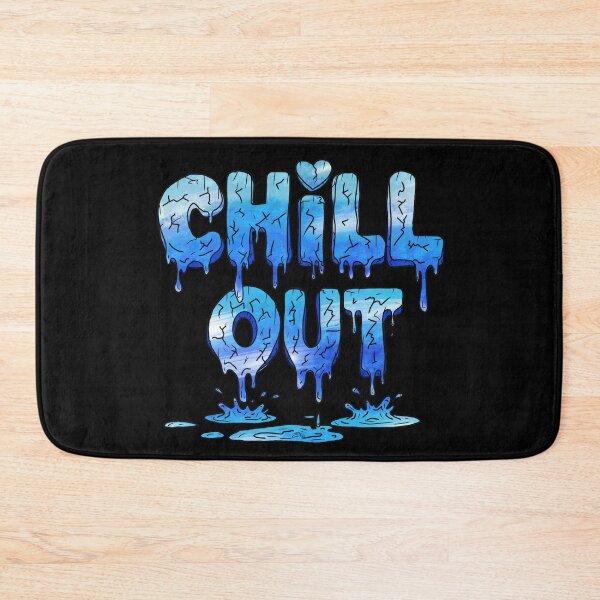 Item preview, Cool "Chill Out" Typography, Drips And Water Splashes - Melting Ice Word Art designed and sold by eXo-Designs.
