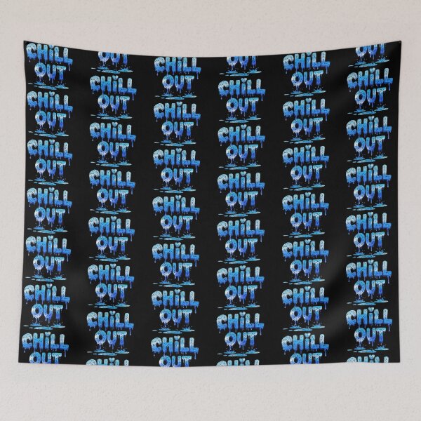 Item preview, Cool "Chill Out" Typography, Drips And Water Splashes - Melting Ice Word Art designed and sold by eXo-Designs.