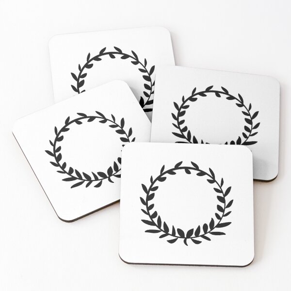 Item preview, Black Laurel Wreath Circle designed and sold by THP Creative.