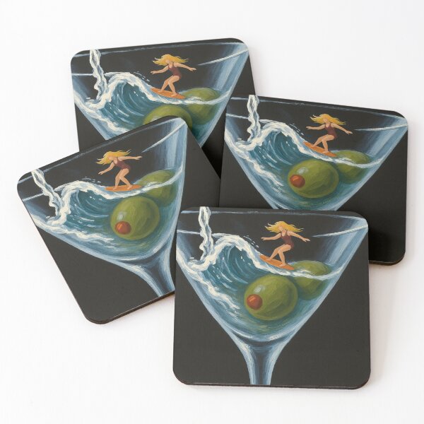 Item preview, surfer martini poster designed and sold by sydfink.