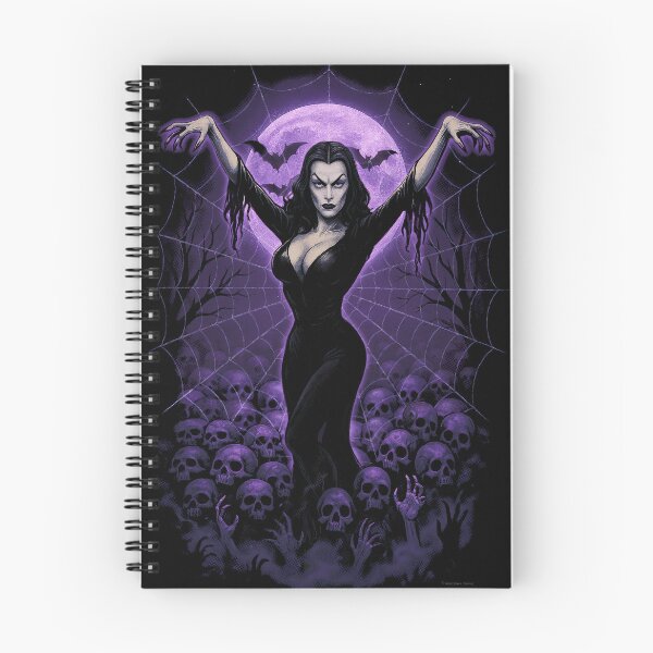 Item preview, Queen of the Web – Gothic Vampire Pinup Under Purple Moon designed and sold by monstermangraphic.