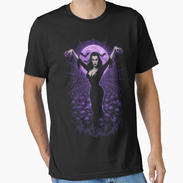 Item preview, Queen of the Web – Gothic Vampire Pinup Under Purple Moon designed and sold by monstermangraphic.