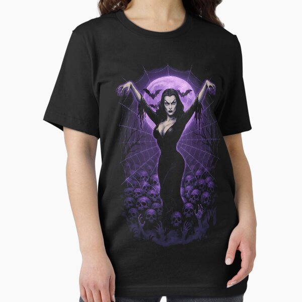 Item preview, Queen of the Web – Gothic Vampire Pinup Under Purple Moon designed and sold by monstermangraphic.