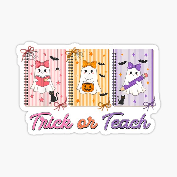 Item preview, Preppy Spooky Teacher Ghost Trick Or Teach Cute Halloween designed and sold by TalalosART.