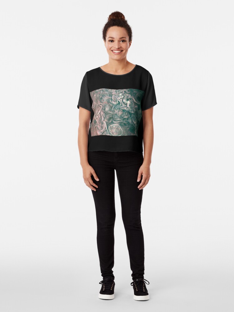 Alternate view of Jupiter Abstract Painting Chiffon Top