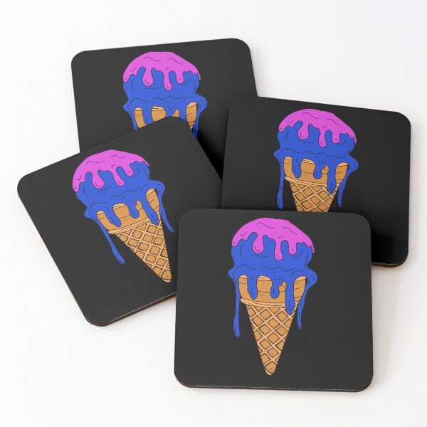 Item preview, Pop Art Melting Ice Cream Cone Clip Art - Blue & Pink designed and sold by eXo-Designs.