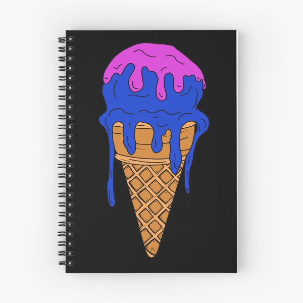 Item preview, Pop Art Melting Ice Cream Cone Clip Art - Blue & Pink designed and sold by eXo-Designs.