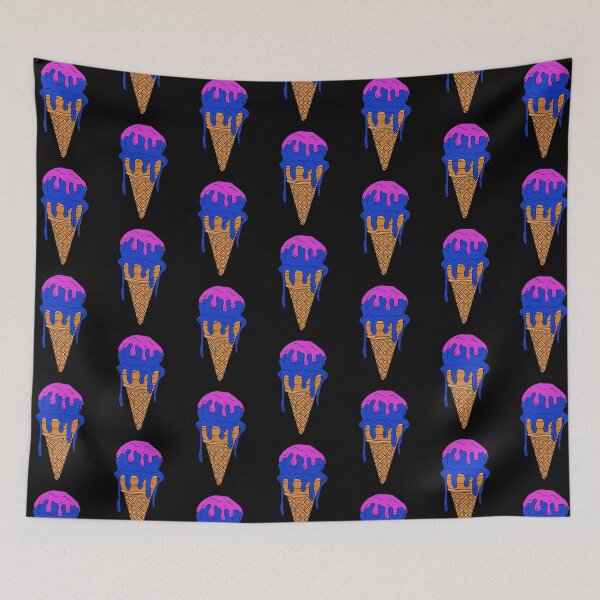 Item preview, Pop Art Melting Ice Cream Cone Clip Art - Blue & Pink designed and sold by eXo-Designs.