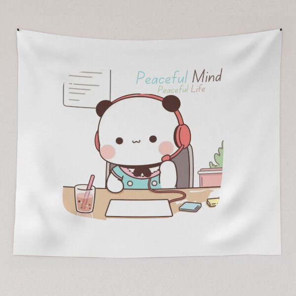 Item preview, Peaceful Mind Peaceful Life Bubu Dudu Panda Love Cute Bear 2025 designed and sold by BrightStreets.