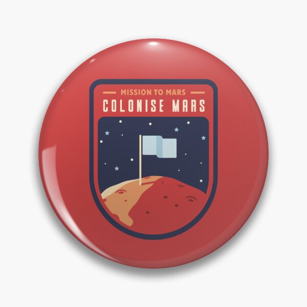 Artikelvorschau, Mission zum Mars – Kolonisierungsabzeichen entworfen und verkauft von Davy Sprocket.