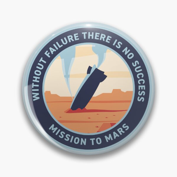 Artikelvorschau, Mission zum Mars - Misserfolgsabzeichen entworfen und verkauft von Davy Sprocket.