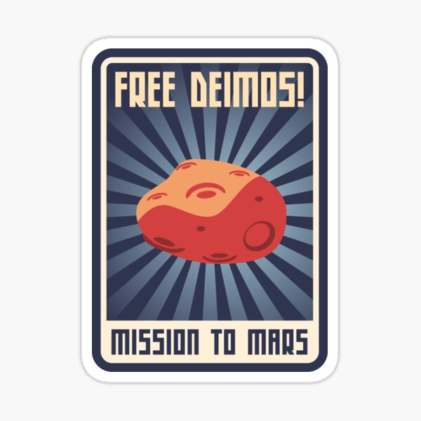 Item preview, Mission to Mars - Free Deimos Badge designed and sold by Davy Sprocket.