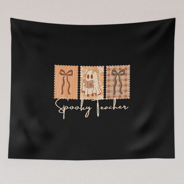 Item preview, Spooky Teacher Halloween Coquette Bow Ghost Reading Book designed and sold by MOHITSALVI.