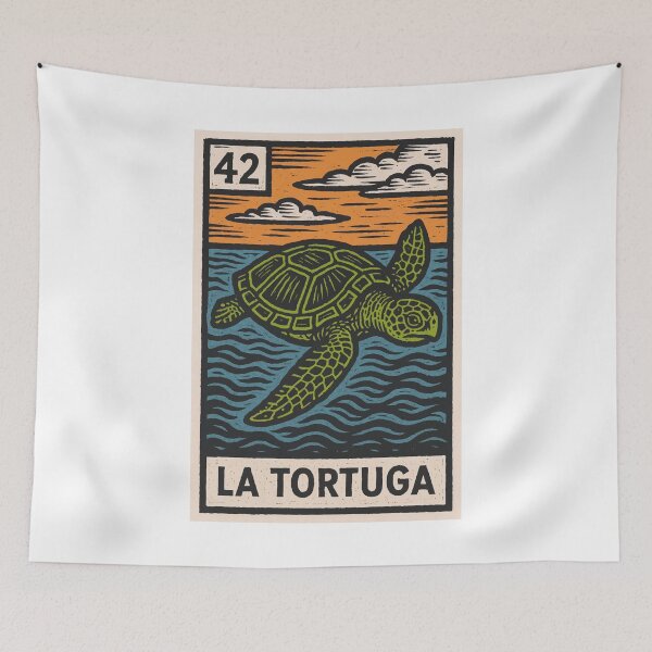 Item preview, Mexican Lottery Card 42 La Tortuga The Turtle designed and sold by retrographics.