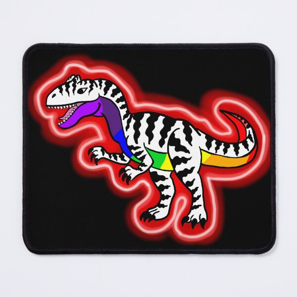 Item preview, Neon Allysaurus: LGBTQIA Ally Pride Allosaurus Dinosaur designed and sold by Dr Mom's Shoppe.