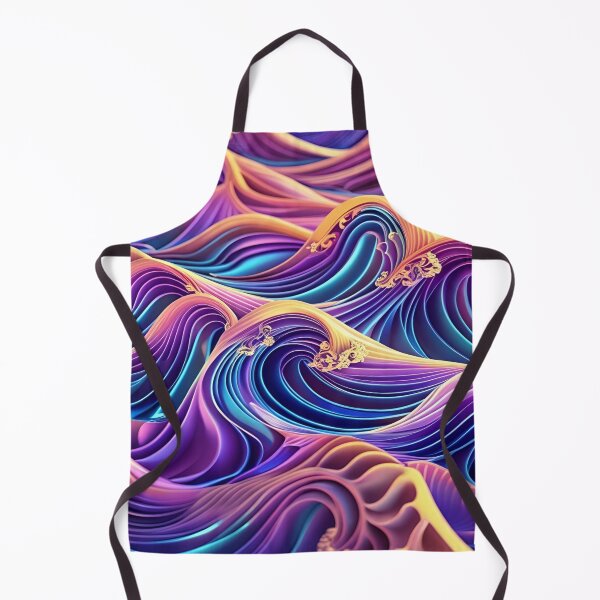 Item preview, Brilliant Luminous Pink and Purple Golden Waves Design designed and sold by greenflashwear.