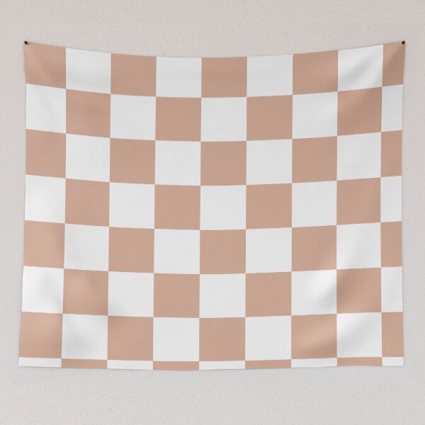 Item preview, Dust rose Chess board , muted pink and white checkered pattern designed and sold by artbyganga.
