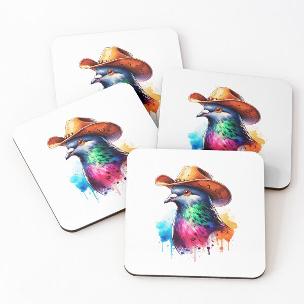 Item preview, Watercolor Pigeon Wearing A Cowboy Hat designed and sold by TheAnimalZ00.