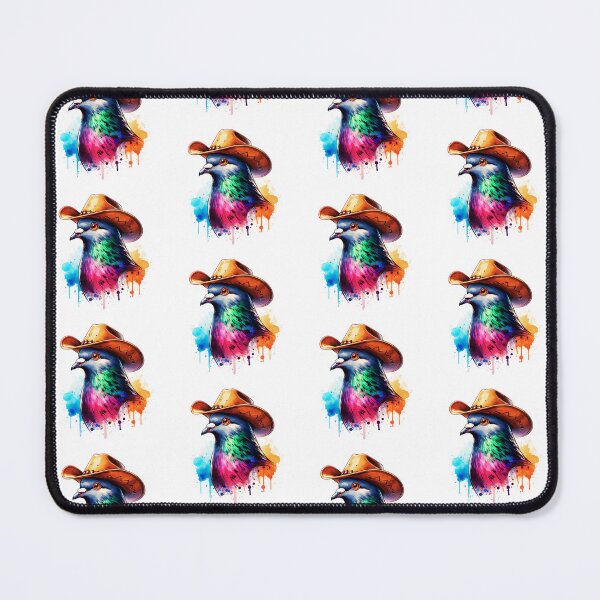 Item preview, Watercolor Pigeon Wearing A Cowboy Hat designed and sold by TheAnimalZ00.