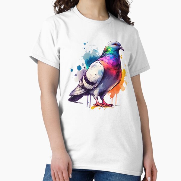 Vista previa del artículo con la obra «Paloma Acuarela», diseñado y vendido por TheAnimalZ00.