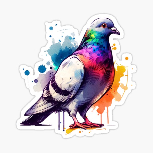 Item preview, Watercolor Pigeon  designed and sold by TheAnimalZ00.