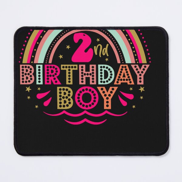 Item preview, 2nd Birthday Boy Rainbow Colorful Dots Party Design designed and sold by cawtoon.