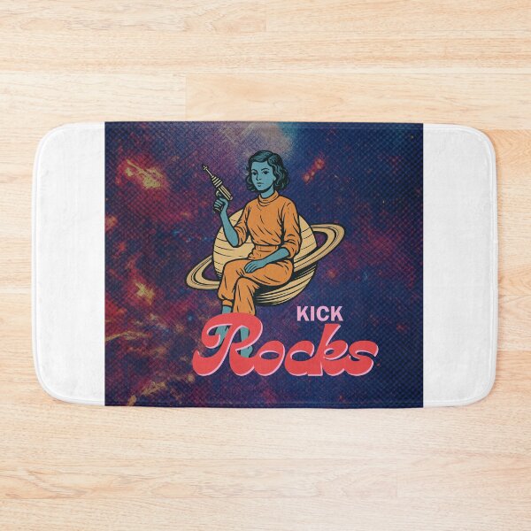 Item preview, "Kick Rocks" Ray Gun Woman on Saturn  designed and sold by Zaro Threads.